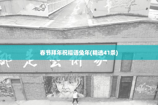 春节拜年祝福语兔年(精选41条)
