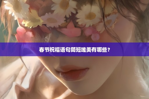 春节祝福语句简短唯美有哪些？
