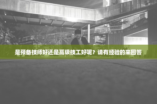 是预备技师好还是高级技工好呢？请有经验的来回答