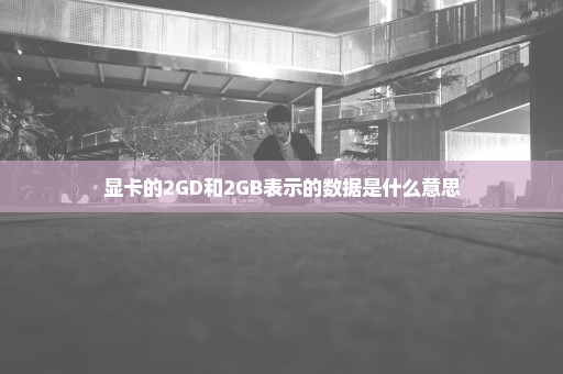 显卡的2GD和2GB表示的数据是什么意思