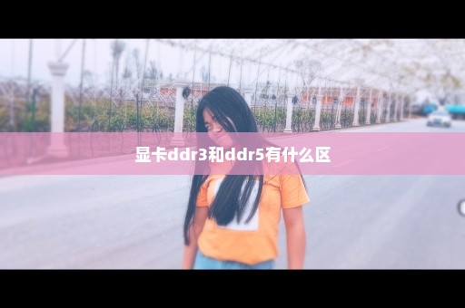 显卡ddr3和ddr5有什么区