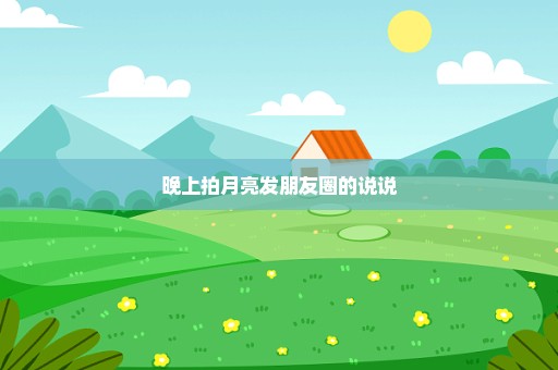 晚上拍月亮发朋友圈的说说