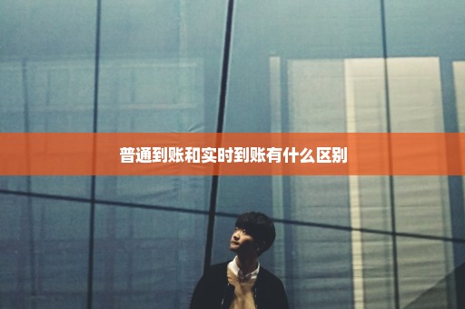 普通到账和实时到账有什么区别