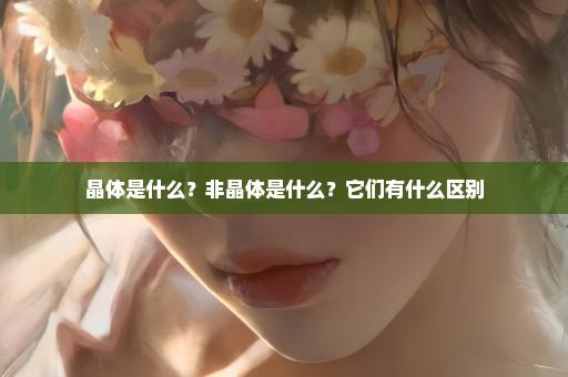 晶体是什么？非晶体是什么？它们有什么区别