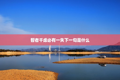 智者千虑必有一失下一句是什么