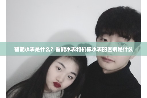 智能水表是什么？智能水表和机械水表的区别是什么