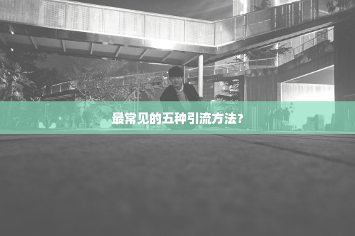 最常见的五种引流方法？