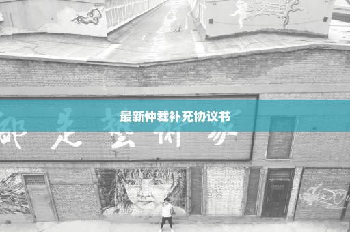 最新仲裁补充协议书