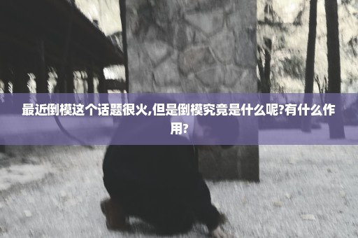 最近倒模这个话题很火,但是倒模究竟是什么呢?有什么作用?
