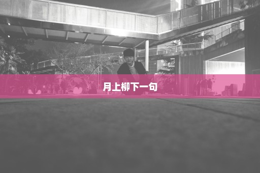 月上柳下一句
