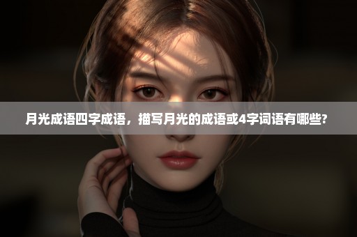 月光成语四字成语，描写月光的成语或4字词语有哪些? 