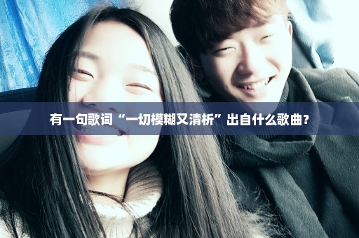 有一句歌词“一切模糊又清析”出自什么歌曲？