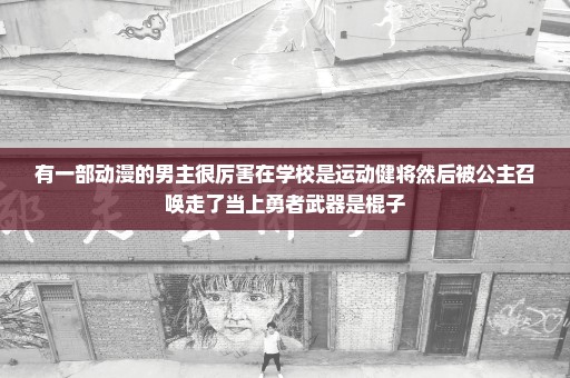 有一部动漫的男主很厉害在学校是运动健将然后被公主召唤走了当上勇者武器是棍子