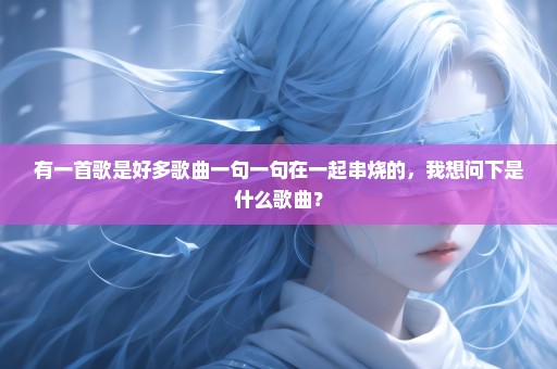 有一首歌是好多歌曲一句一句在一起串烧的，我想问下是什么歌曲？