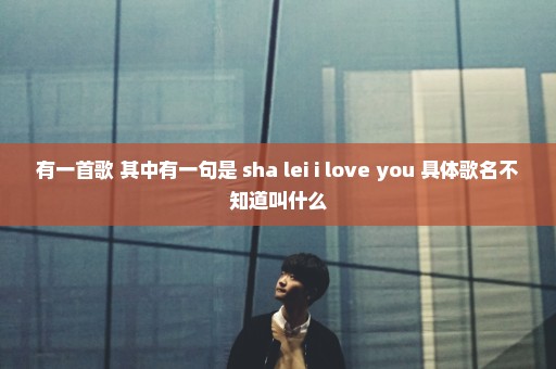 有一首歌 其中有一句是 sha lei i love you 具体歌名不知道叫什么