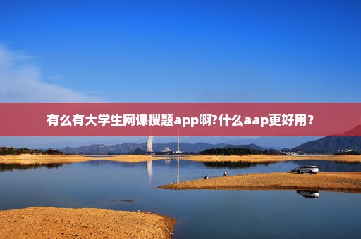 有么有大学生网课搜题app啊?什么aap更好用？