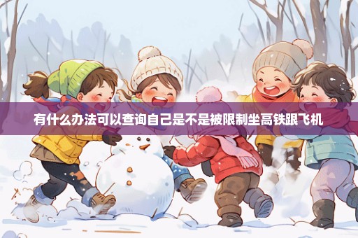 有什么办法可以查询自己是不是被限制坐高铁跟飞机