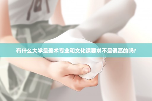 有什么大学是美术专业和文化课要求不是很高的吗?