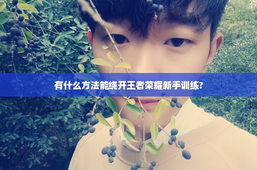 有什么方法能绕开王者荣耀新手训练?