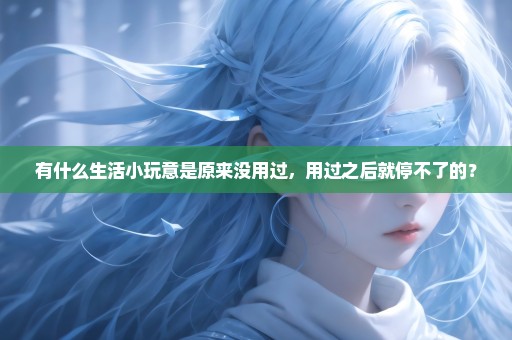 有什么生活小玩意是原来没用过，用过之后就停不了的？