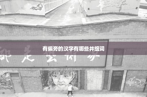 有偏旁的汉字有哪些并组词