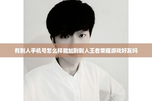 有别人手机号怎么样能加到别人王者荣耀游戏好友吗
