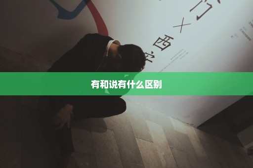 有和说有什么区别