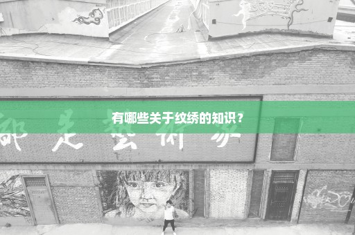 有哪些关于纹绣的知识？
