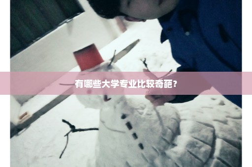 有哪些大学专业比较奇葩？