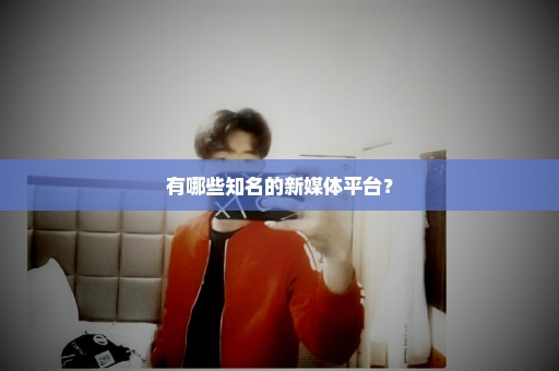 有哪些知名的新媒体平台？