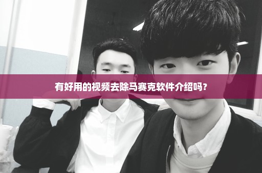 有好用的视频去除马赛克软件介绍吗？