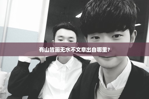 有山皆画无水不文章出自哪里？