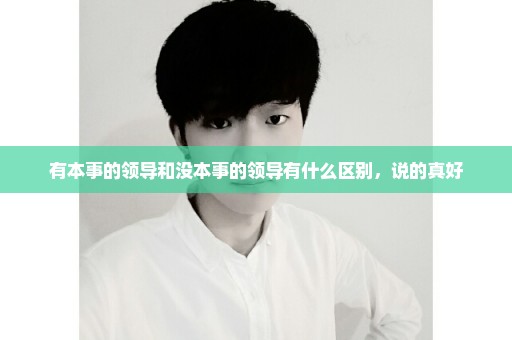 有本事的领导和没本事的领导有什么区别，说的真好