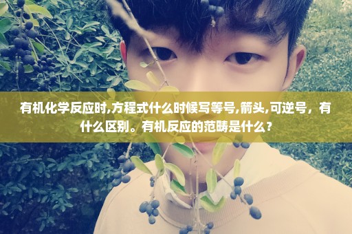 有机化学反应时,方程式什么时候写等号,箭头,可逆号，有什么区别。有机反应的范畴是什么？