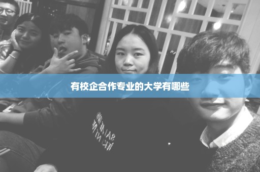有校企合作专业的大学有哪些