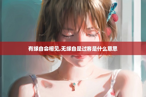 有缘自会相见,无缘自是过客是什么意思