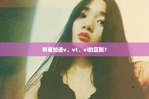 有谁知道v、vt、vi的区别？