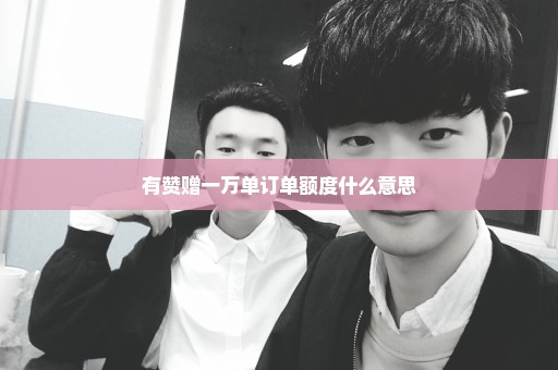 有赞赠一万单订单额度什么意思