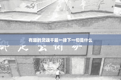 有趣的灵魂千篇一律下一句是什么