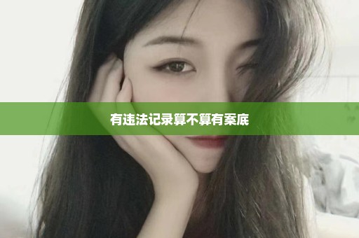 有违法记录算不算有案底
