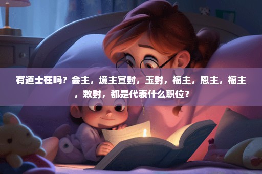 有道士在吗？会主，境主宣封，玉封，福主，恩主，福主，敕封，都是代表什么职位？
