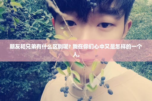 朋友和兄弟有什么区别呢? 我在你们心中又是怎样的一个人,