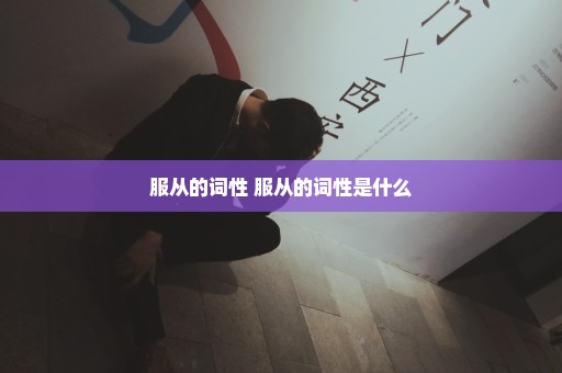 服从的词性 服从的词性是什么