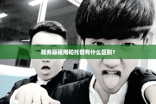 服务器租用和托管有什么区别？