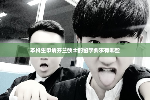 本科生申请芬兰硕士的留学要求有哪些