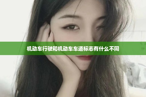 机动车行驶和机动车车道标志有什么不同