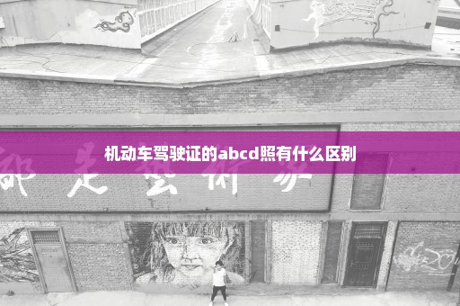 机动车驾驶证的abcd照有什么区别