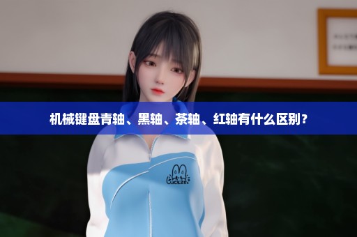机械键盘青轴、黑轴、茶轴、红轴有什么区别？