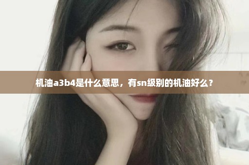 机油a3b4是什么意思，有sn级别的机油好么？
