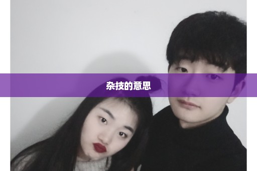 杂技的意思